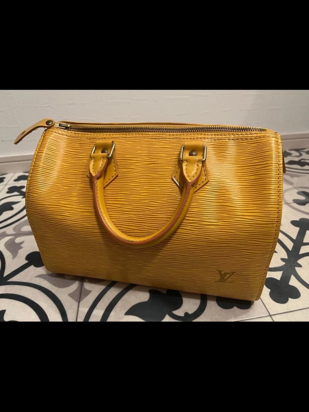 Louis Vuitton Yellow Epi Speedy Handbag
